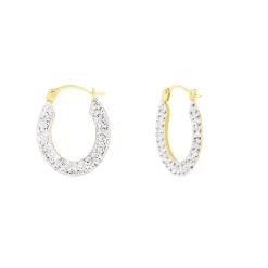 Créoles Howayda Or Jaune Cristal