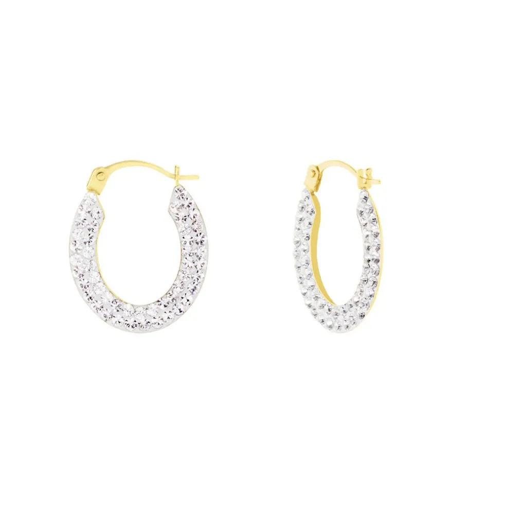 Créoles Howayda Or Jaune Cristal