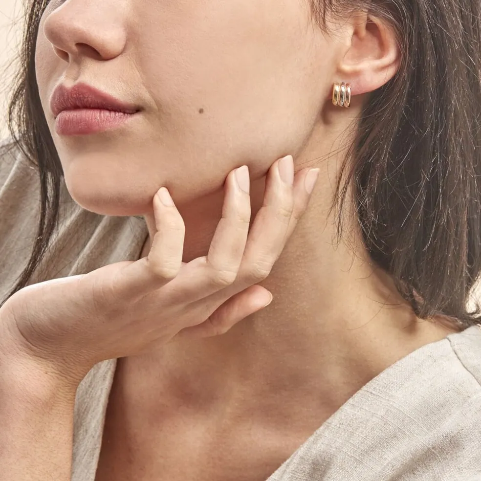 Créoles Igora Or Tricolore