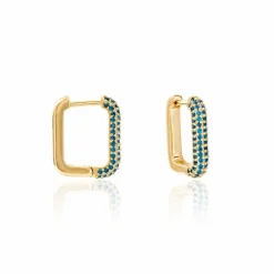 Créoles Ileen Plaqué Or Jaune Autres Pierres