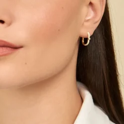 Créoles Infini Pop Argent Jaune Oxyde De Zirconium