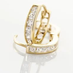 Créoles Ivria Or Jaune Oxyde De Zirconium