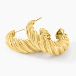 Créoles Jackie Acier Jaune