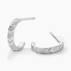 Créoles Jolene Argent Blanc