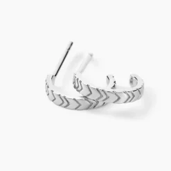 Créoles Jolene Argent Blanc