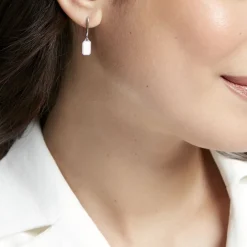 Créoles Jordana Argent Blanc