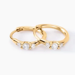 Créoles Kaelee Or Jaune Diamant Synthétique