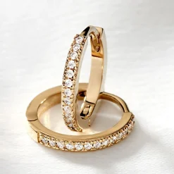 Créoles Kalinda Plaqué Or Jaune Oxyde De Zirconium