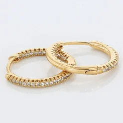 Créoles Karolina Rondes Plaqué Or Jaune Oxyde De Zirconium