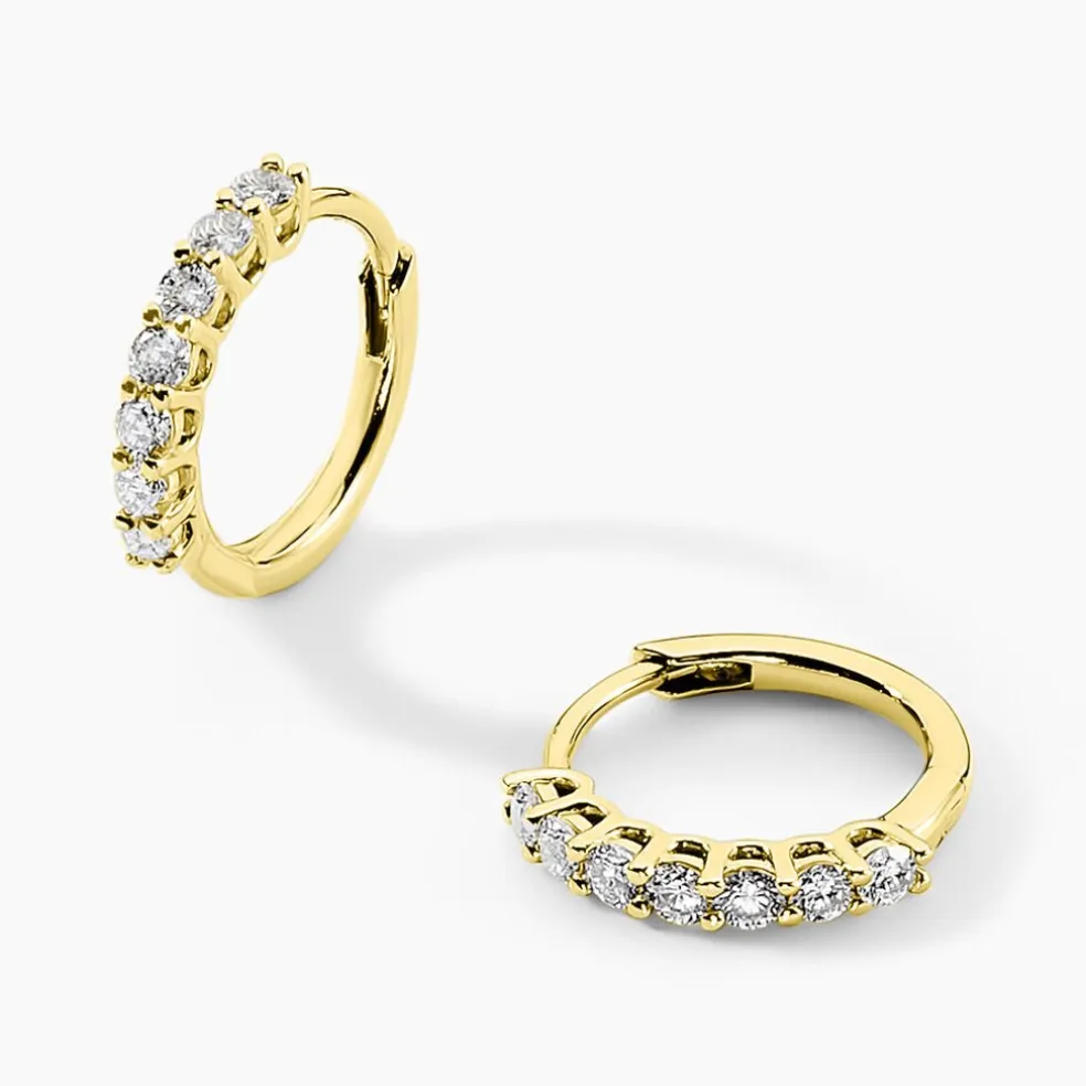 Créoles Kean Or Jaune Diamant Synthétique