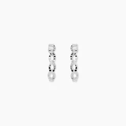 Créoles Kezya Argent Blanc