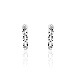 Créoles Kezya Argent Blanc