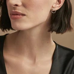 Créoles Kip Or Blanc Oxyde De Zirconium