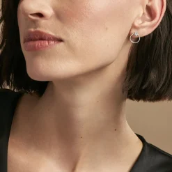 Créoles Kip Or Blanc Topaze