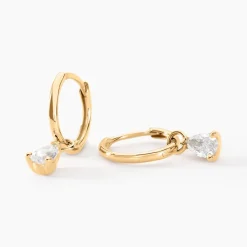 Créoles Kirstin Or Jaune Diamant Synthétique