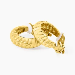 Créoles Lady Code Acier Jaune