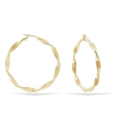 Créoles Lenna Torsadée Plaqué Or Jaune