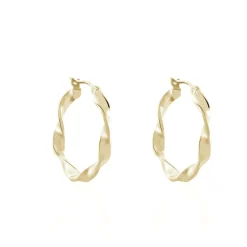 Créoles Lenna Torsadée Plaqué Or Jaune