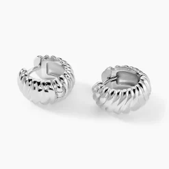 Créoles Leocadie Argent Blanc