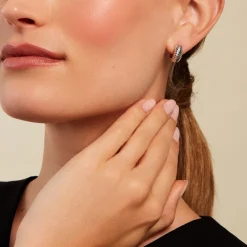 Créoles Leocadie Argent Blanc