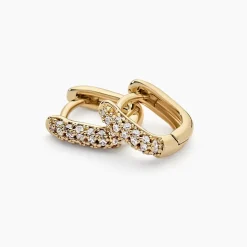 Créoles Liah Plaque Or Jaune Oxyde De Zirconium