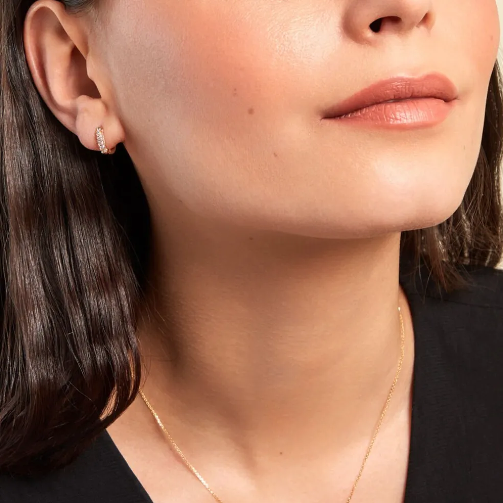 Créoles Liah Plaque Or Jaune Oxyde De Zirconium