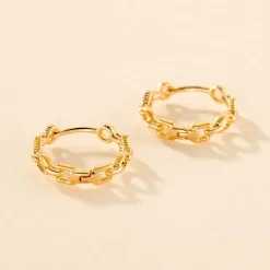 Créoles Linka Plaqué Or Jaune