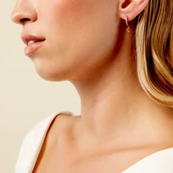 Créoles Lisenn Argent Rose Oxyde De Zirconium