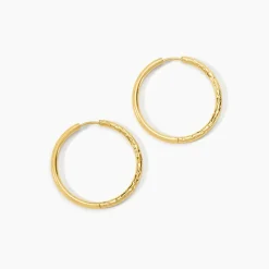 Créoles Loanne Acier Doré