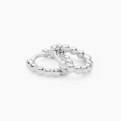 Créoles Louisette Argent Blanc