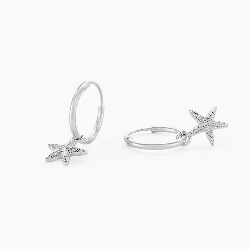 Créoles Lupita Argent Blanc