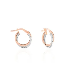 Créoles Maelia Or Bicolore