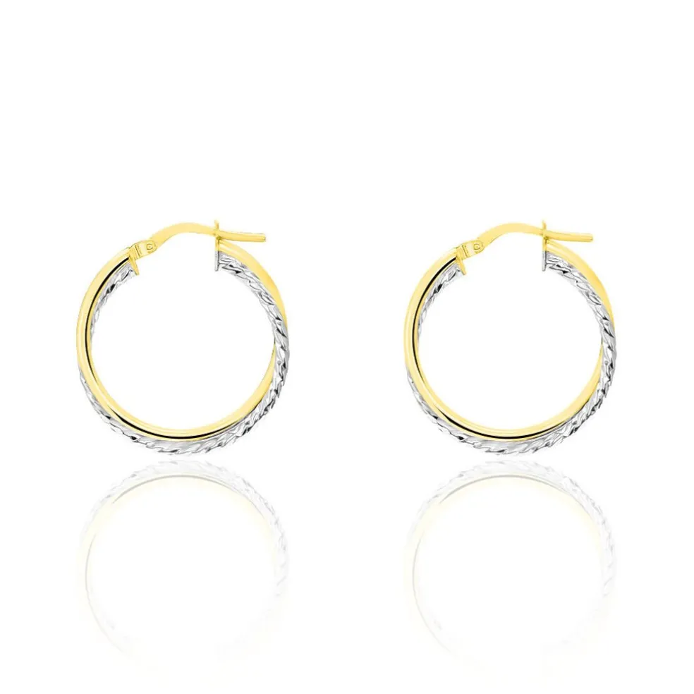 Créoles Maelia Or Bicolore