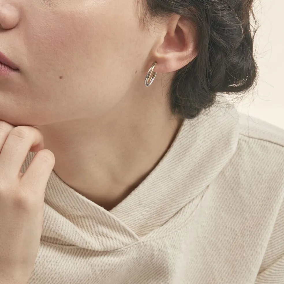 Créoles Maelia Or Bicolore