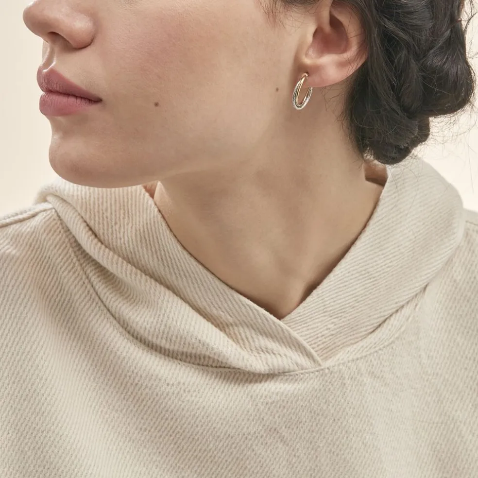 Créoles Maelia Or Bicolore