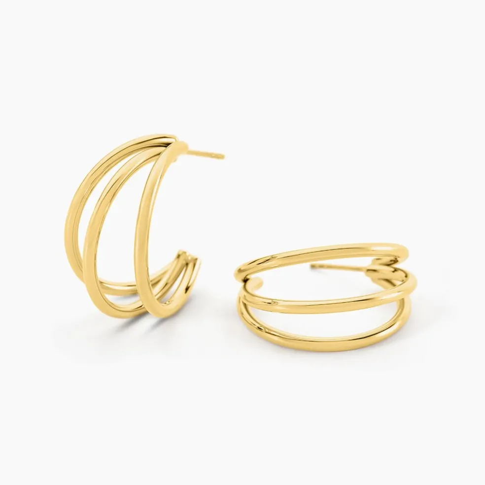 Créoles Maia Acier Doré