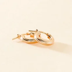 Créoles Maia Argent Rose