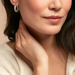 Créoles Manon Argent Blanc