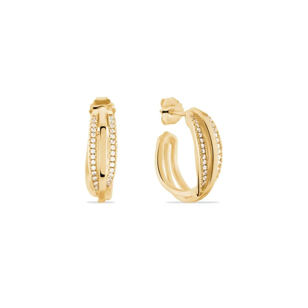 Créoles Marceline Rondes Plaqué Or Jaune Oxyde De Zirconium