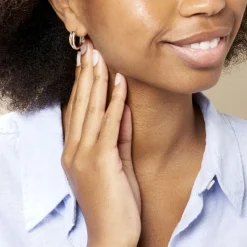 Créoles Marceline Rondes Plaqué Or Jaune Oxyde De Zirconium