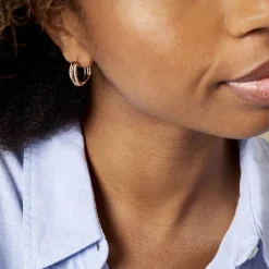 Créoles Marceline Rondes Plaqué Or Jaune Oxyde De Zirconium