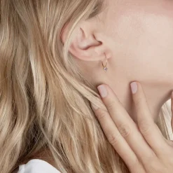 Créoles Marsie Coeur Or Jaune Amethyste