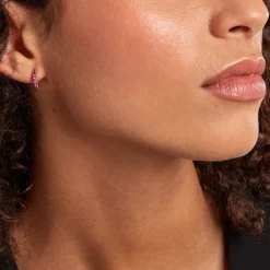 Créoles Marty Plaqué Or Jaune Spinelle Synthétique