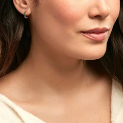 Créoles Marty Plaqué Or Jaune Spinelle Synthétique