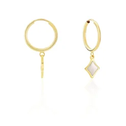 Créoles Marvella Or Jaune Nacre