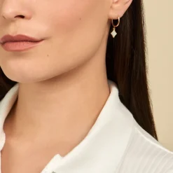 Créoles Marvella Or Jaune Nacre