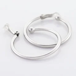 Créoles Maxa Argent Blanc