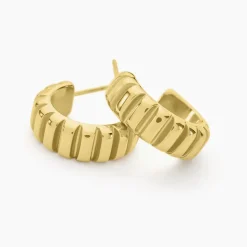 Créoles Mira Acier Jaune