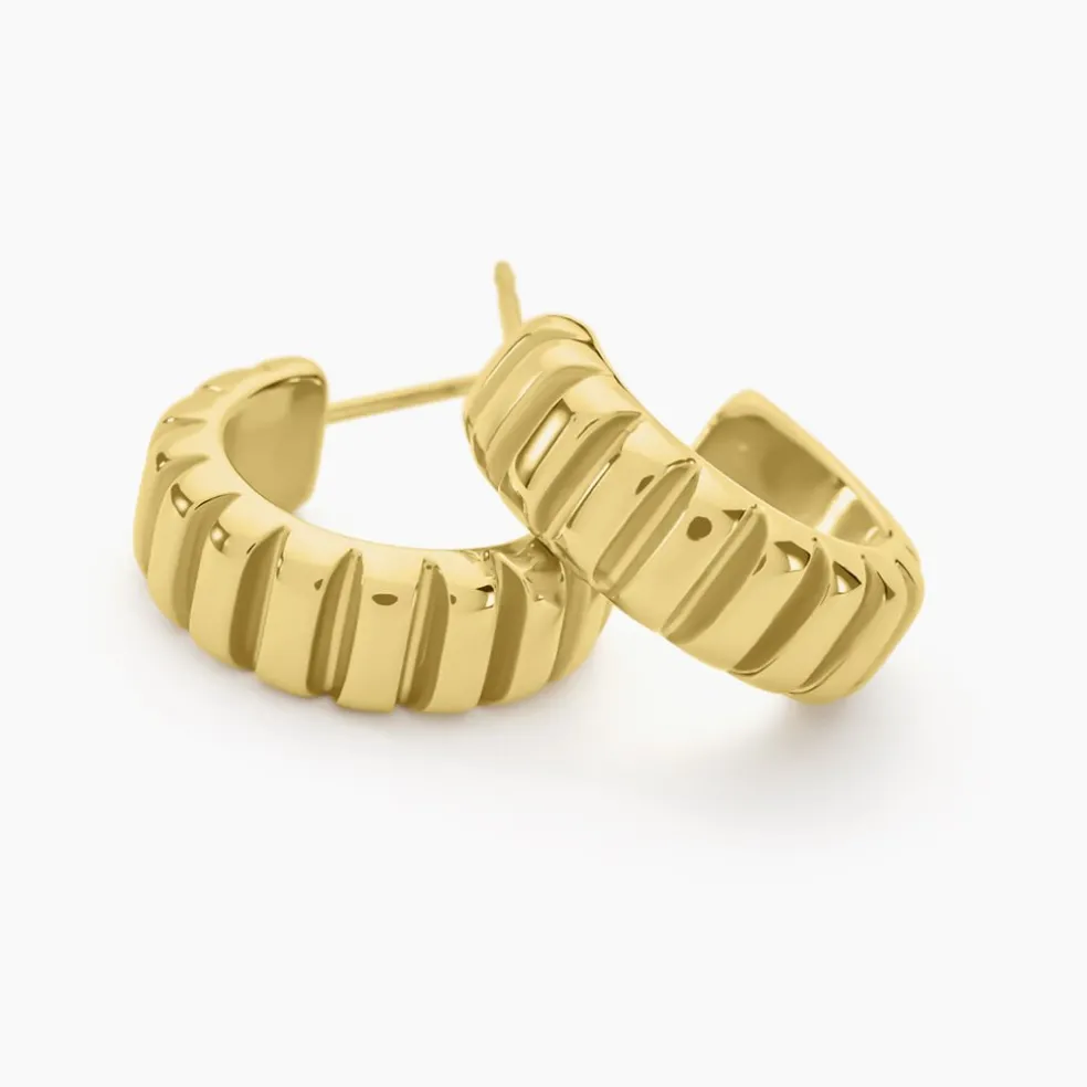 Créoles Mira Acier Jaune