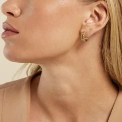 Créoles Mira Acier Jaune